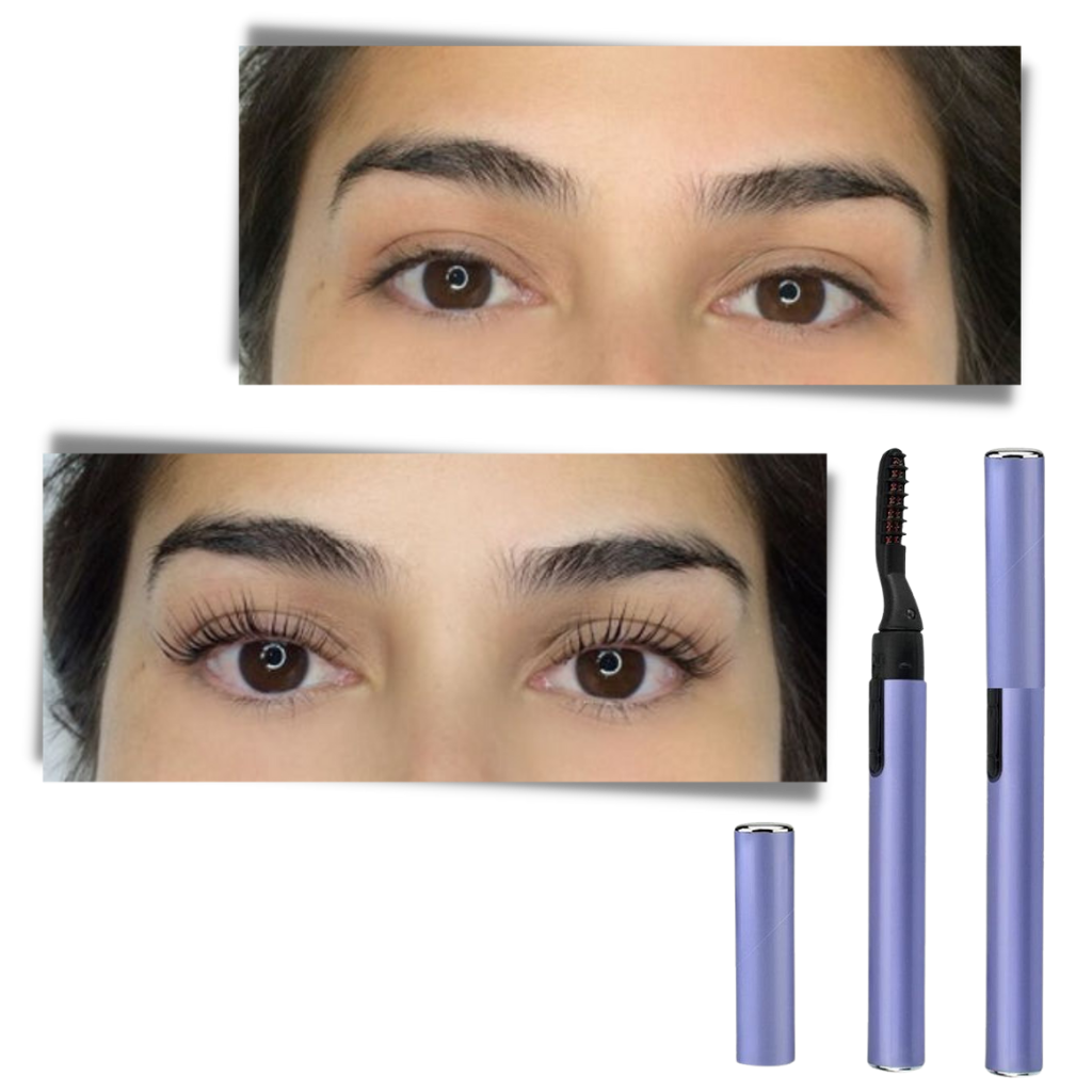 Curvador de cílios aquecido da Boolevard Cosmetics Ltd., aparelho de maquiagem para realçar os cílios.