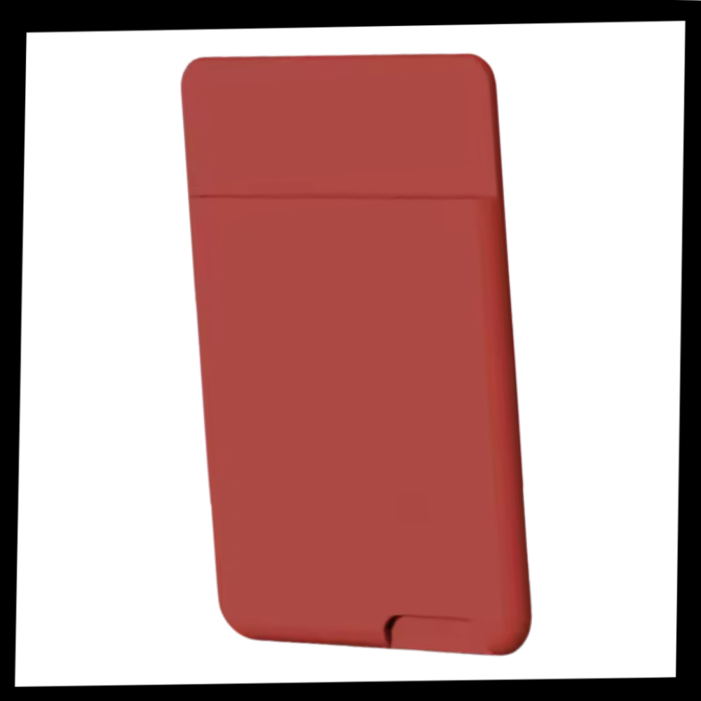 Porte-cartes adesivo preto para telefone Bosheng, com espaço para cartões, fixado na parte de trás do dispositivo móvel.