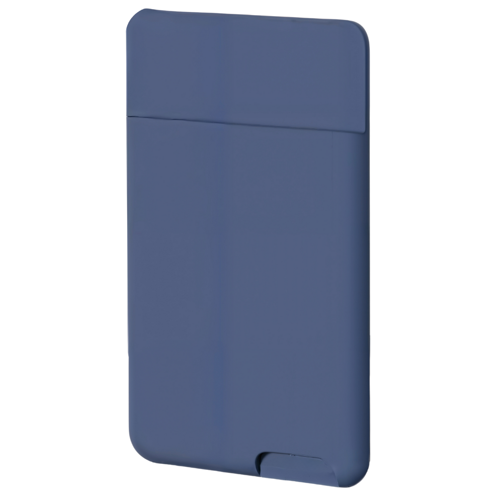 Porte-cartes adesivo preto da Bosheng para telefone, com compartimentos para cartões, fixado na parte de trás do celular.