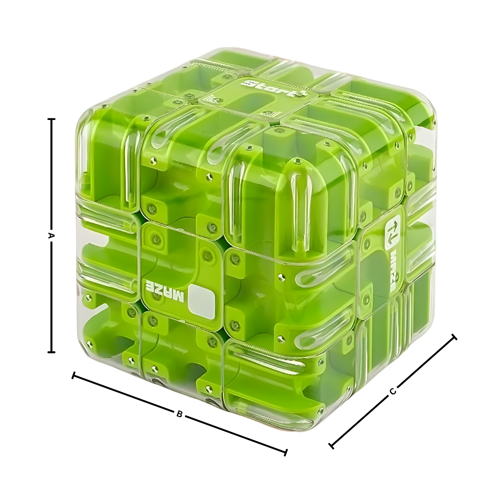Cubo labirinto Brain Builder da Shuwnd, quebra-cabeça 3D com bolinhas para estimular o raciocínio e coordenação motora.