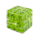 Cubo labirinto Brain Builder da Shuwnd, quebra-cabeça 3D com esfera móvel, cor verde, desafiante e divertido.