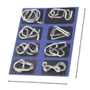 Quebra-cabeça de metal da marca Natefemin, jogo de puzzle cerebral com peças entrelaçadas para desafiar a mente.
