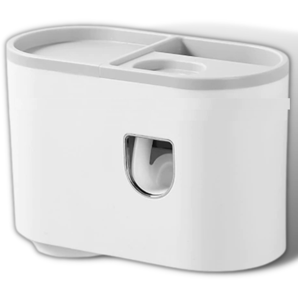 Suporte de distribuidor de dentifríce all-in-one da Brandslc, acessório para cuidados bucais, com rolo de espaço para tubos de pasta.