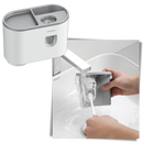 Suporte de distribuidor de dentifríce todo-em-um da Brandslc, acessório para cuidados bucais, para organizar pasta de dente.