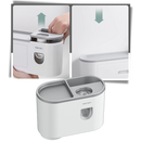 Suporte de distribuidor de dentifrício tudo-em-um da Brandslc, acessório para cuidados bucais, com design compacto e funcional.