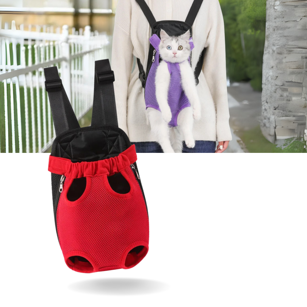 Saco de transporte respirável para gatos e cães, marca Anself, com malha ventilada e alças resistentes para viagens com animais.