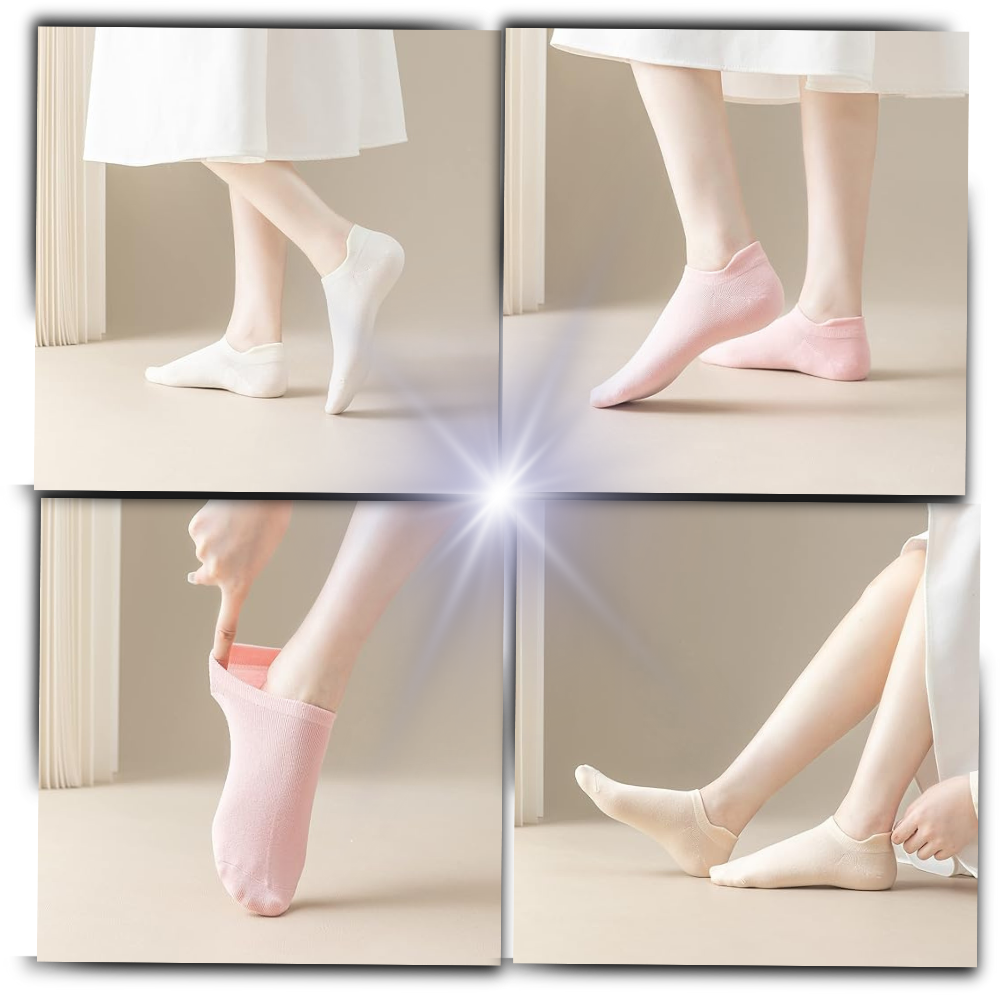 Meias ankle respirantes de algodão macio da Ozerty, confortáveis e de ajuste adaptável para uso diário.
