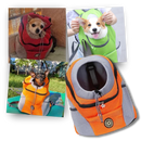 Mochila de transporte respirável para cães da Huahong, acessório para transporte confortável de animais de estimação.