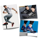 Tênis esportivos masculinos com design respirável, confortável e ideal para atividades físicas. Marca genérica.