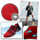 Tênis esportivos masculinos respiráveis da marca Genérica, com design que favorece a ventilação e o conforto durante atividades físicas.