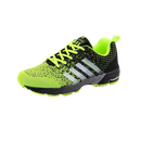 Tênis esportivos masculinos, respiráveis, na cor verde, com design confortável para treino e uso diário.