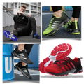 Tênis esportivos masculinos respirantes da marca Genérico, com design leve e confortável para atividades físicas.