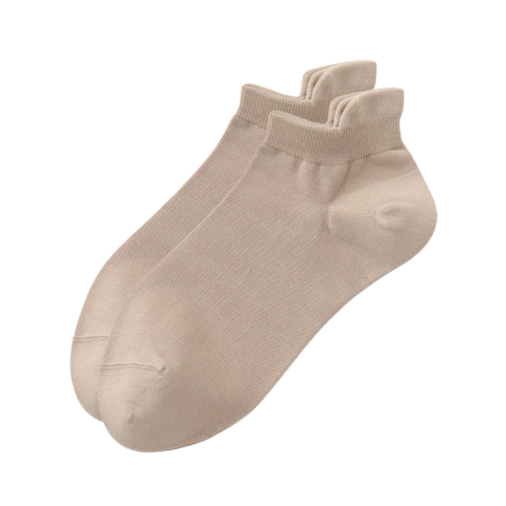 Meias masculinas Darn Tough respirantes com evacuação de umidade, modelo ankle, na cor cáqui, para conforto e absorção de suor