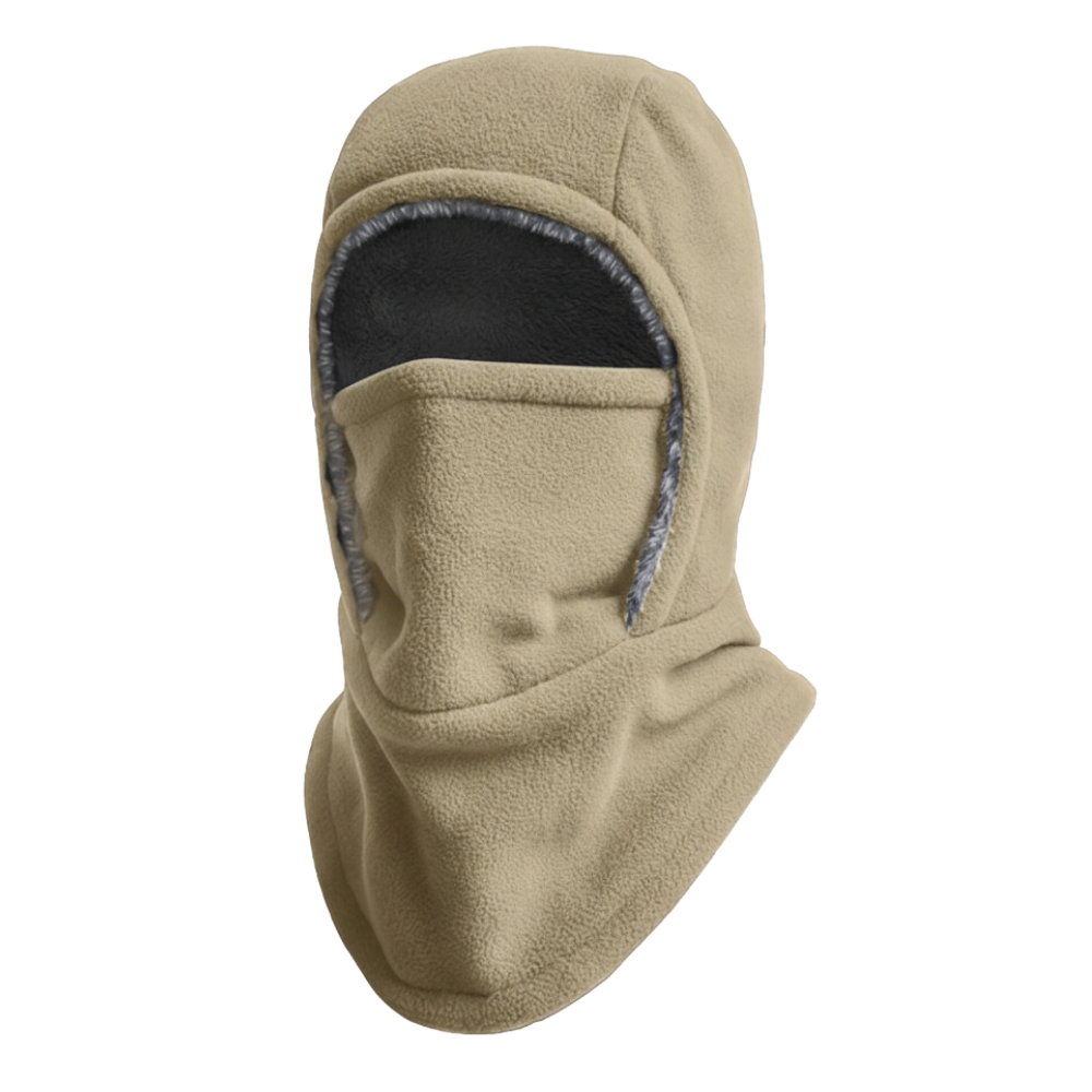 Máscara balaclava de esqui Allian, cagoule integral cortavento, respirável e khaki, ideal para proteção contra o frio.