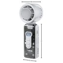Mini ventilador Turbo portátil Holloyiver, compacto, com hélice e controle de velocidade para resfriamento e aquecimento.