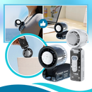 Mini ventilador Turbo portátil da Holloyiver, compacto e leve, ideal para resfriamento e circulação de ar em qualquer lugar.