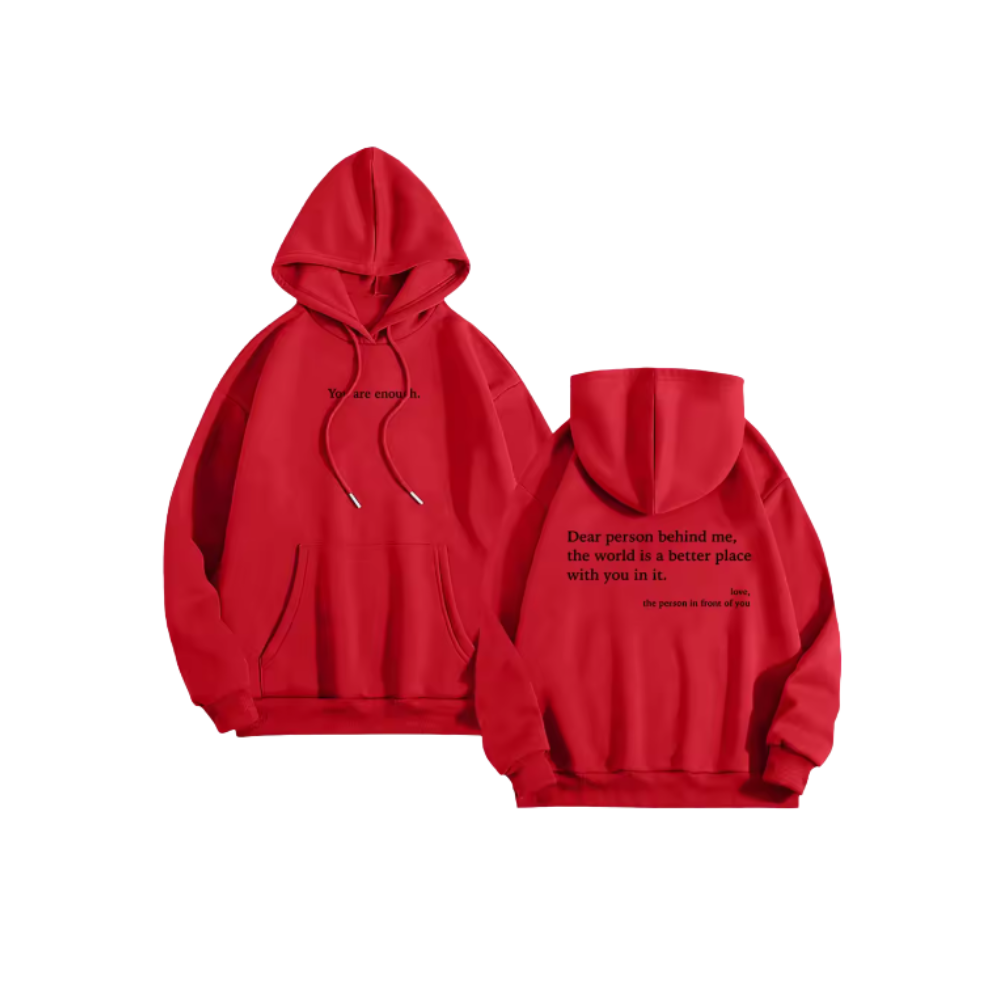 Sweat à capuche oversize pour femmes Brop Anko, gris foncé, avec message motivant, vêtement de plein air confortable.