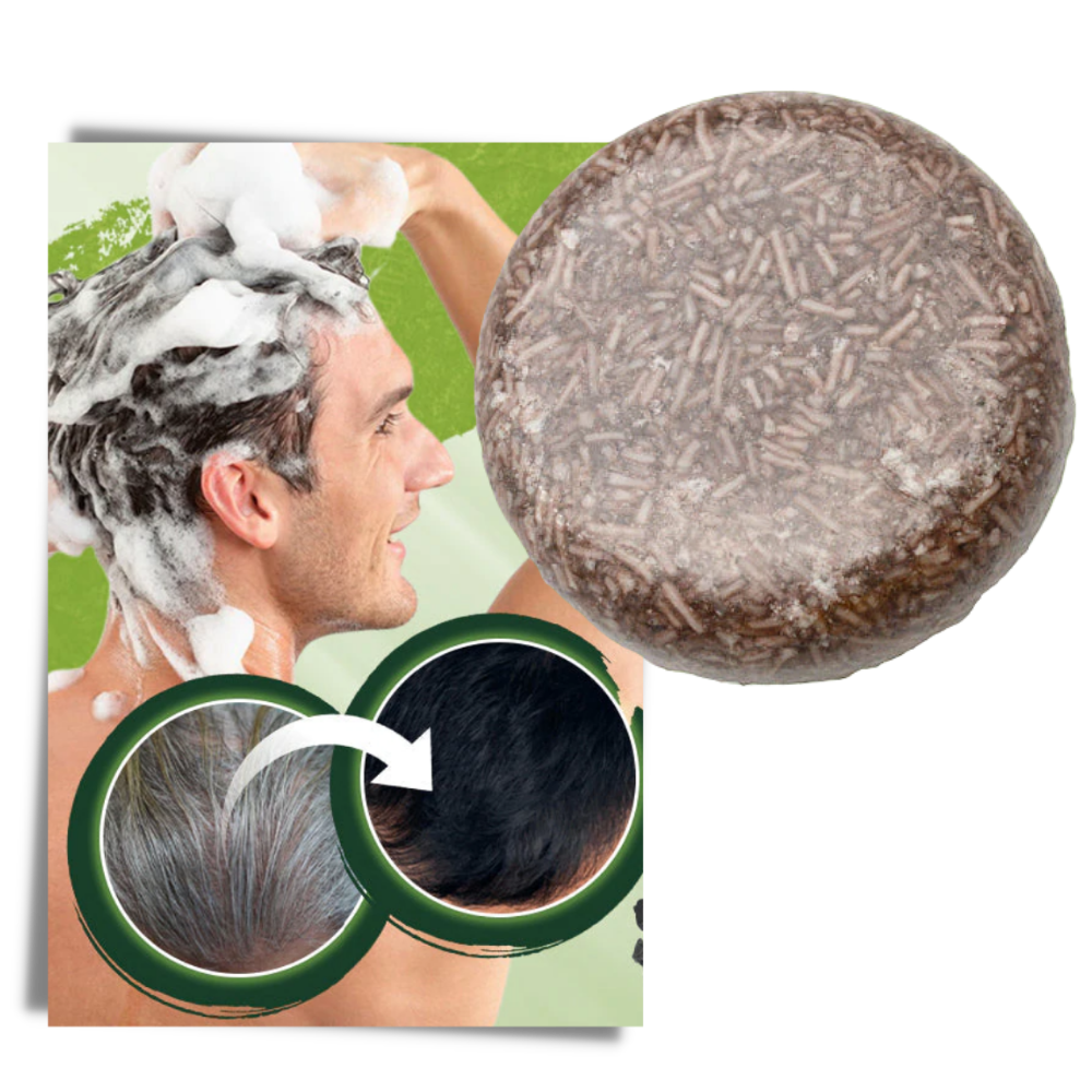 Sabonete capilar noircissant e hidratante da Bsmean, com ingredientes naturais para cuidar do cabelo e couro cabeludo.