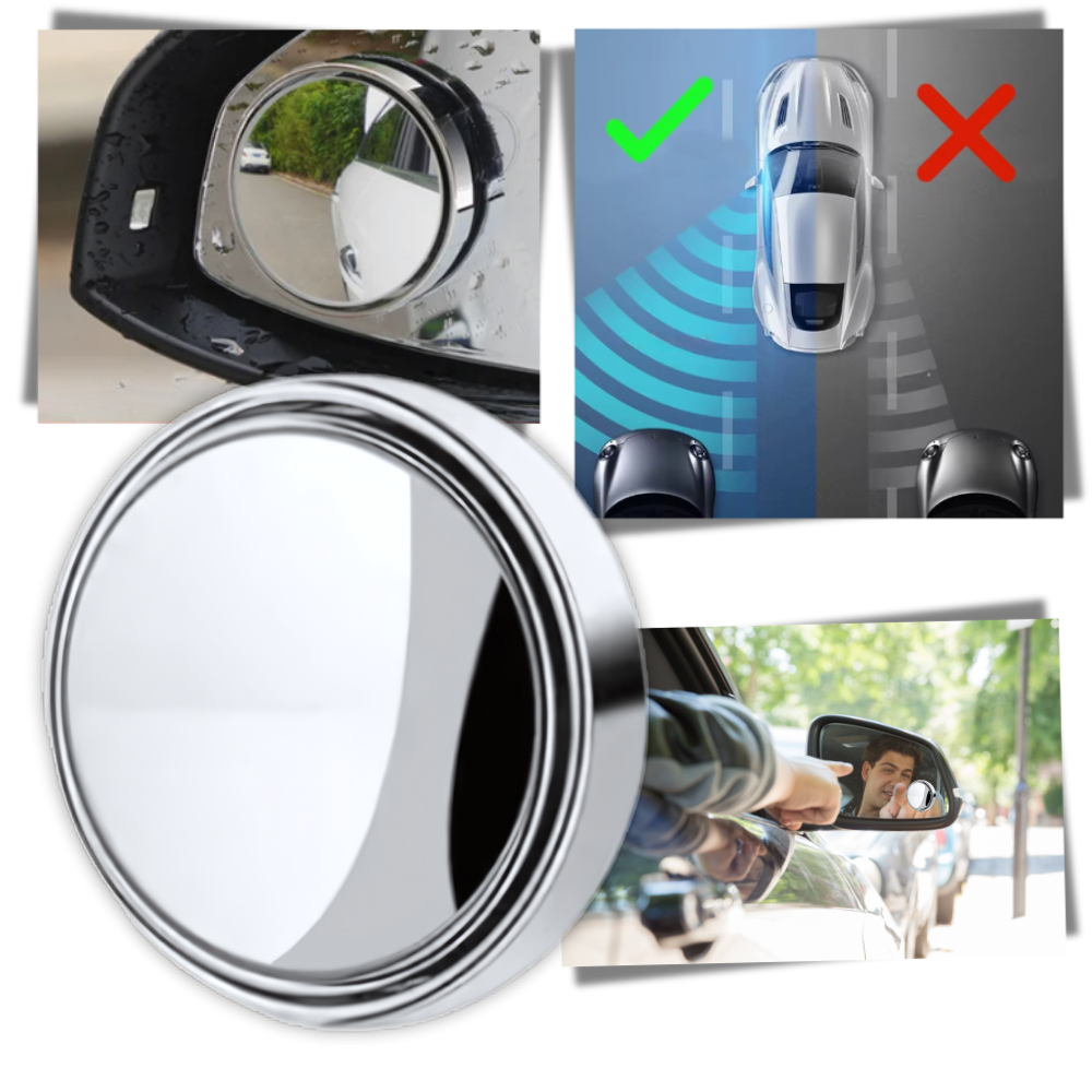 Miroir d'angle mort pour rétroviseur, pièce détachée Bsmean, rotation à 360°, pour voitures et motos, blanc.