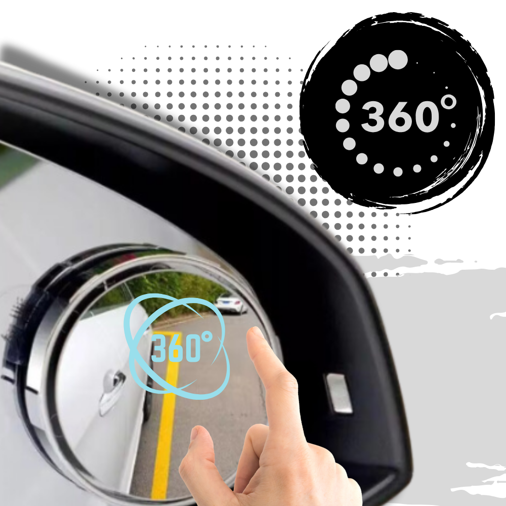 Miroir d'angle mort pour rétroviseur, pièce détachée Bsmean, rotation à 360°, pour voitures et motos, finition blanche.