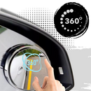 Miroir d'angle mort pour rétroviseur, pièce détachée Bsmean, rotation à 360°, pour voitures et motos, finition blanche.