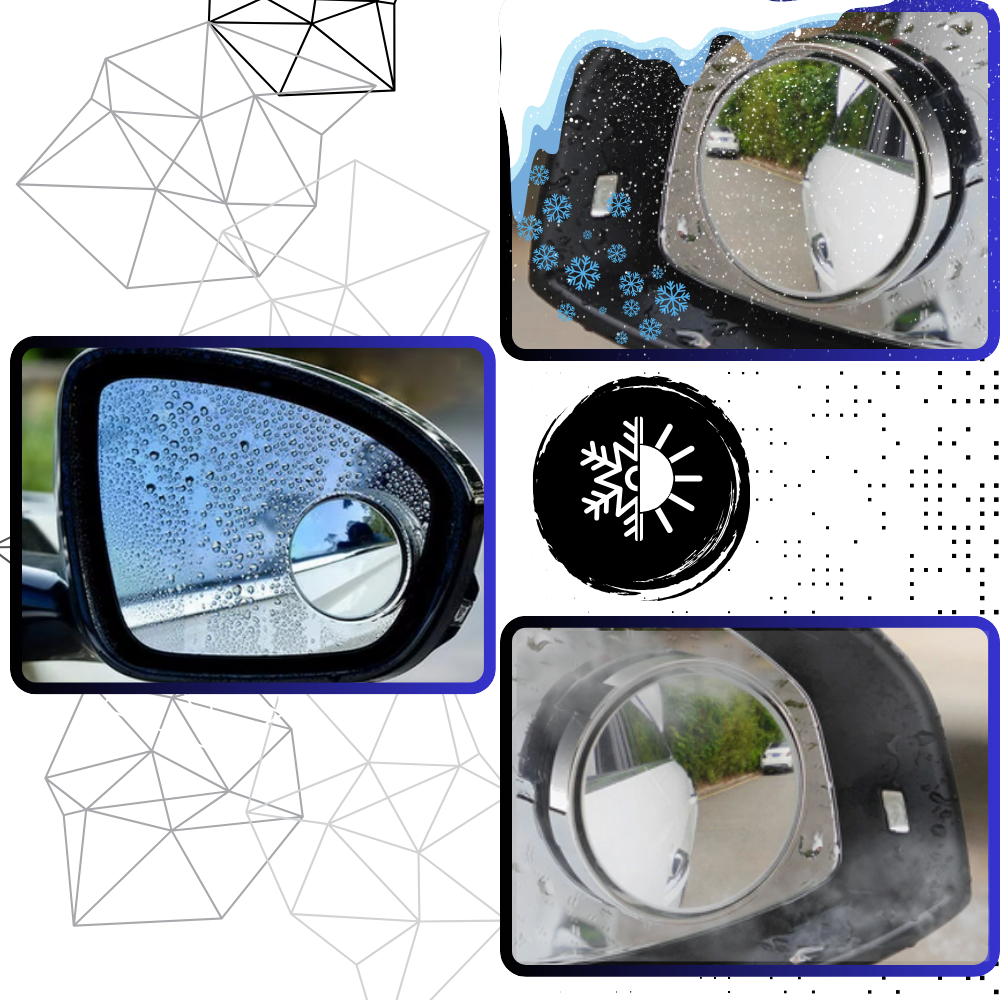 Miroir d’angle mort pour rétroviseur à rotation à 360° de la marque Bsmean, pièce détachée pour voiture ou moto, blanc