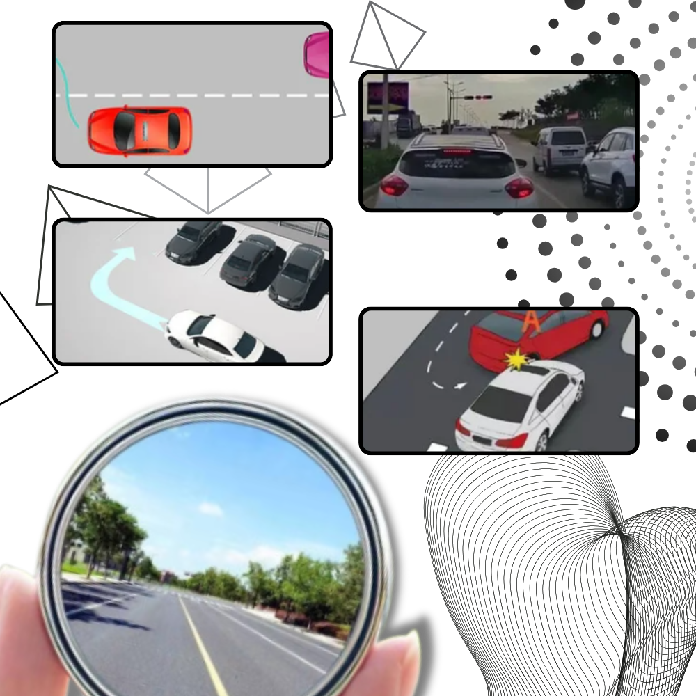 Miroir d'angle mort pour rétroviseur BSMean, pièce détachée automobile, rotation à 360°, blanc, pour voiture ou moto.