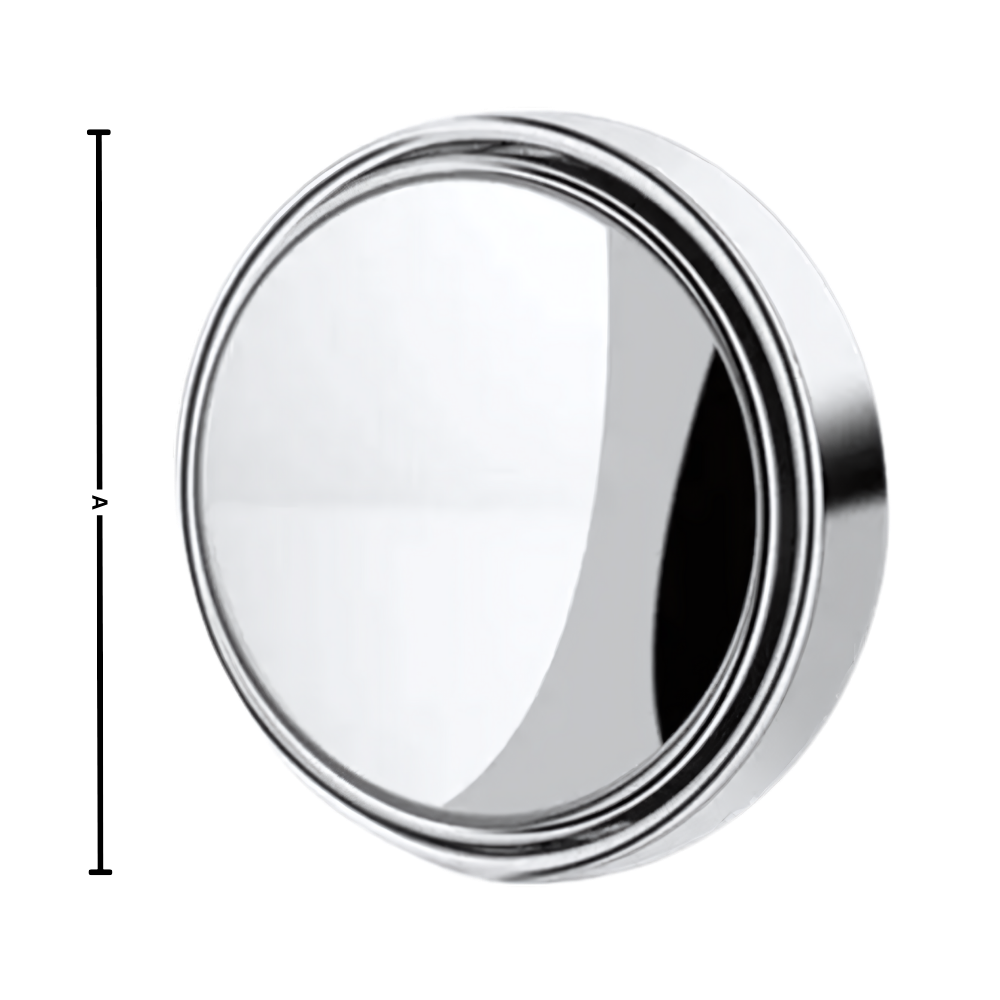Espelho retrovisor branco com ângulo morto para veículos, rotativo 360°, peça de reposição Bsmean para automóveis e motos