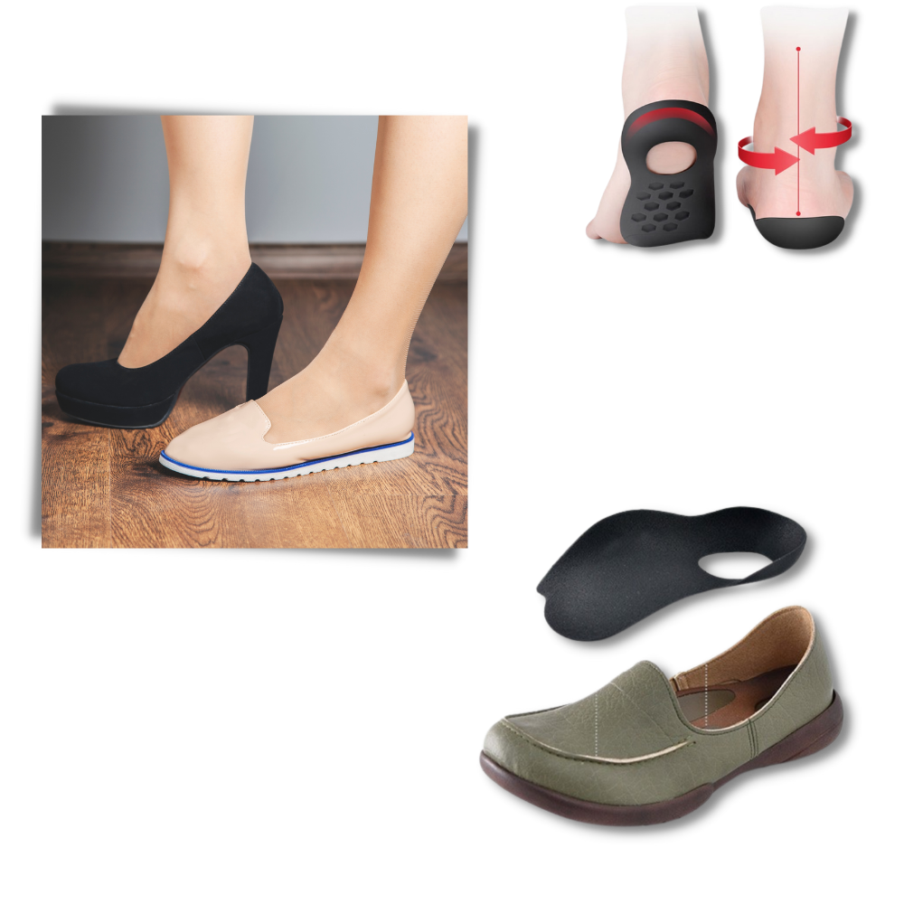 Semelles ortopédicas pretas para pés planos, tamanho M (35-39), para cuidado dos pés, marca Btguy