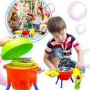 Máquina de bolhas estilo churrasqueira, brinquedo de atividade com bolhas para diversão infantil ao ar livre.