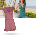 Robe de banho com soutien-gorge integrado da marca Aoiroe, peça de roupas de banho confortável e prática.