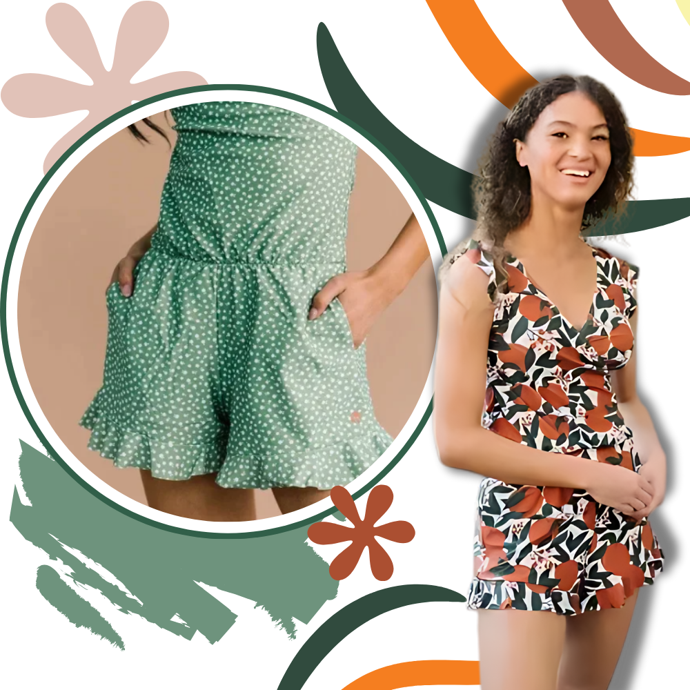 Robe de banho com soutien-gorge embutido, vestuário de praia estilo maiô da marca Aoiroe, confortável e elegante.