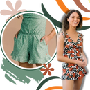 Robe de banho com soutien-gorge embutido, vestuário de praia estilo maiô da marca Aoiroe, confortável e elegante.