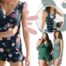 Bata de banho com soutien embutido da Aoiroe, roupa de banho confortável com suporte integrado e design elegante.