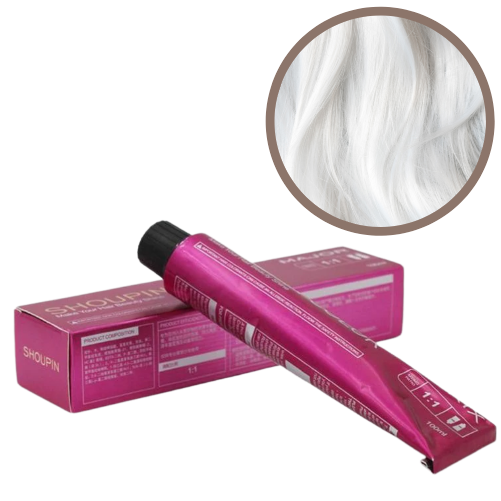 Shampooing colorante violeta Bull Tech para cuidados capilares, com fórmula nutritiva para cabelos coloridos.