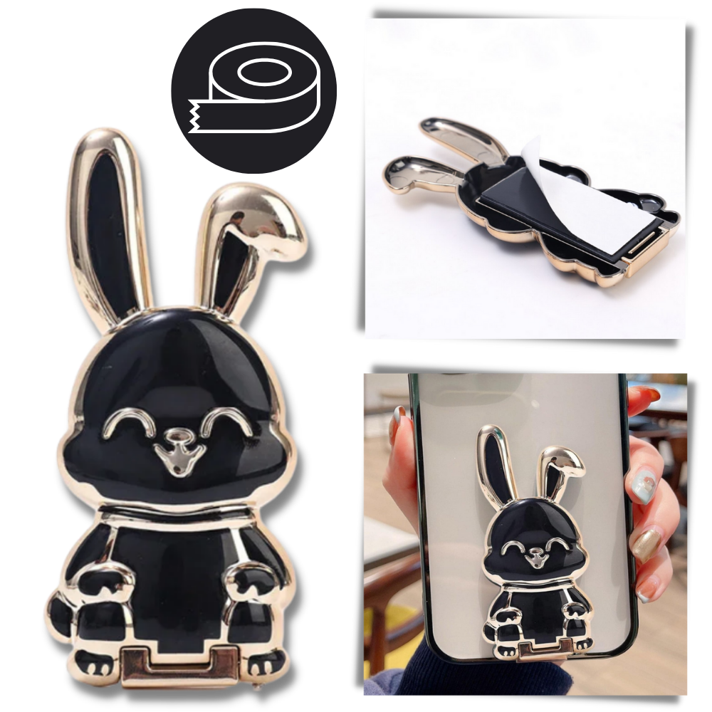 Suporte adesivo para telefone Bunny da Henry Store, suporte de telefonia com design de coelho, fixação fácil e prática.