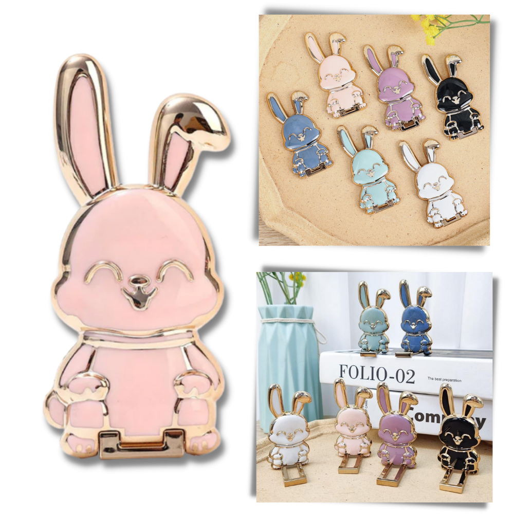 Suporte para telefone Bunny da Henry Store em várias cores, suporte de telefonia com design de coelhinho.