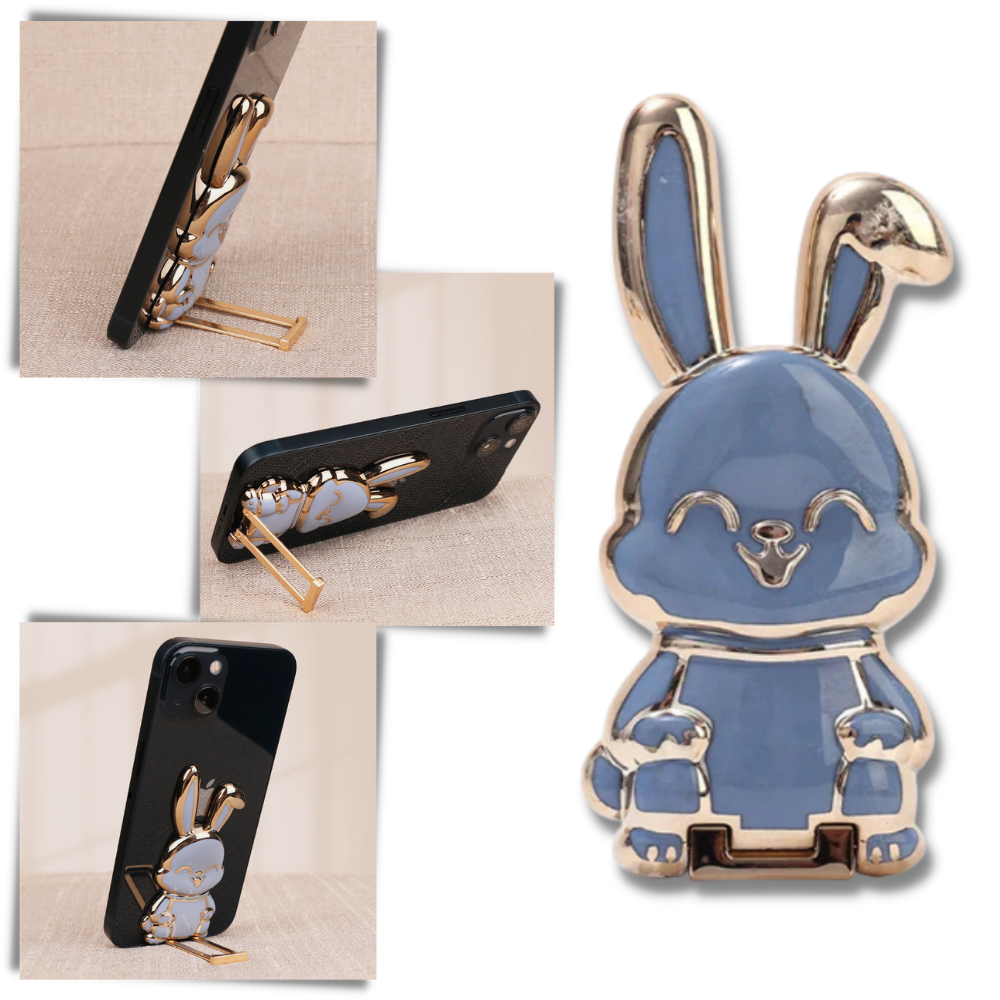 Suporte para telefone Bunny da Henry Store, suporte dobrável de telefonia com design de coelho para facilitar o uso do celular.