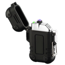 Briquet elétrico a plasma da Buodes, modelo preto, para acender cigarros, velas e churrasco, com design compacto e moderno