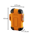Briquet elétrico a plasma preto da Buodes, tipo briquet e isqueiro, com design moderno e portátil.