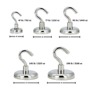 Ganchos magnéticos Skycarper para organização na cabine de cruzeiro, com detalhes das dimensões e facilidade de uso.