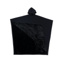 Capa de cobertura pesada com capuz da Posh Living, roupa de exterior confortável na cor preta, ideal para relaxamento ao ar livre