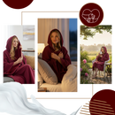 Capa de cobertura com capuz da Posh Living, veste de exterior acolchoada e relaxante, ideal para conforto e tranquilidade ao ar livre.