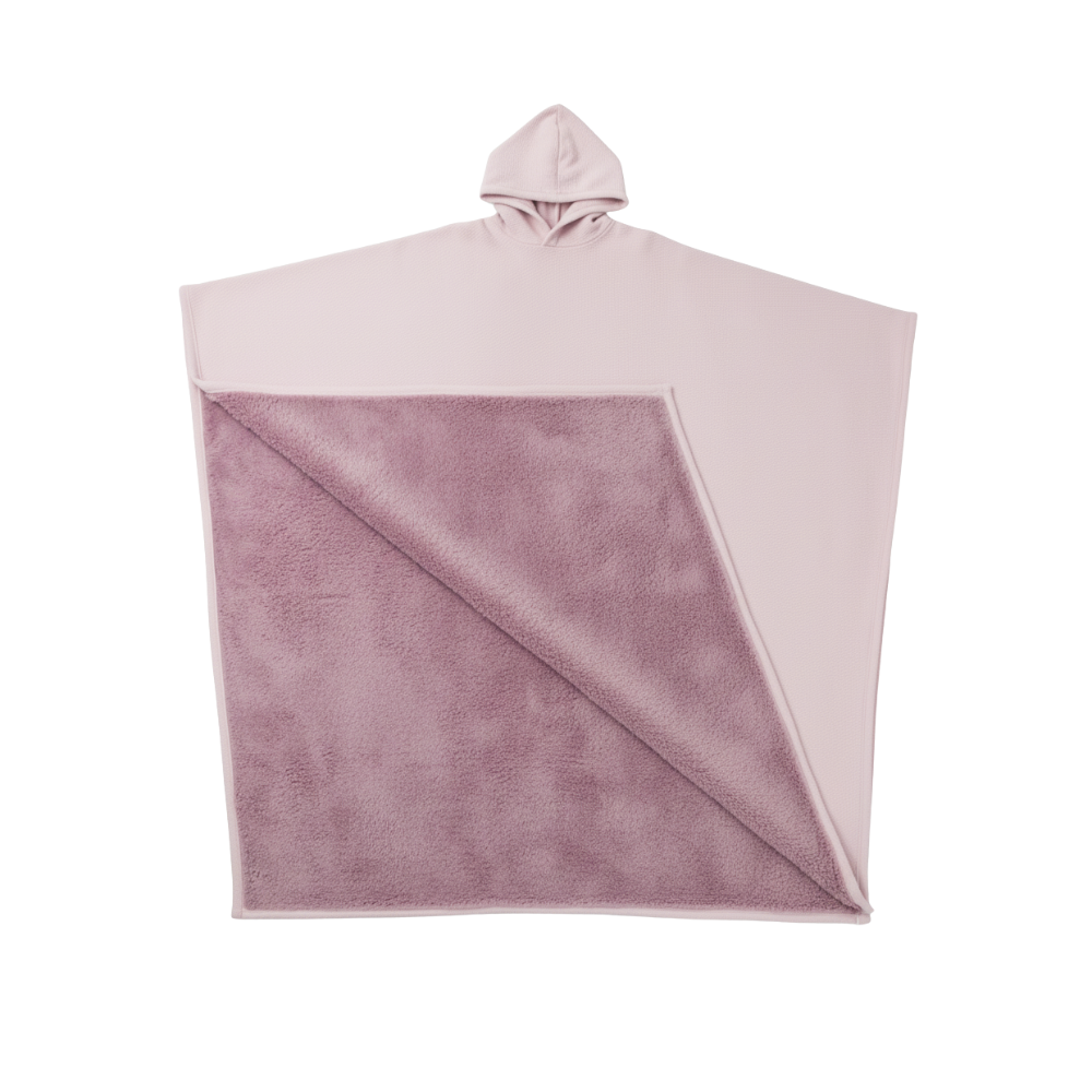 Capa de cobertura com capuz pesada da Posh Living, roupa de exterior em tecido rosa suave, ideal para conforto e relaxamento.