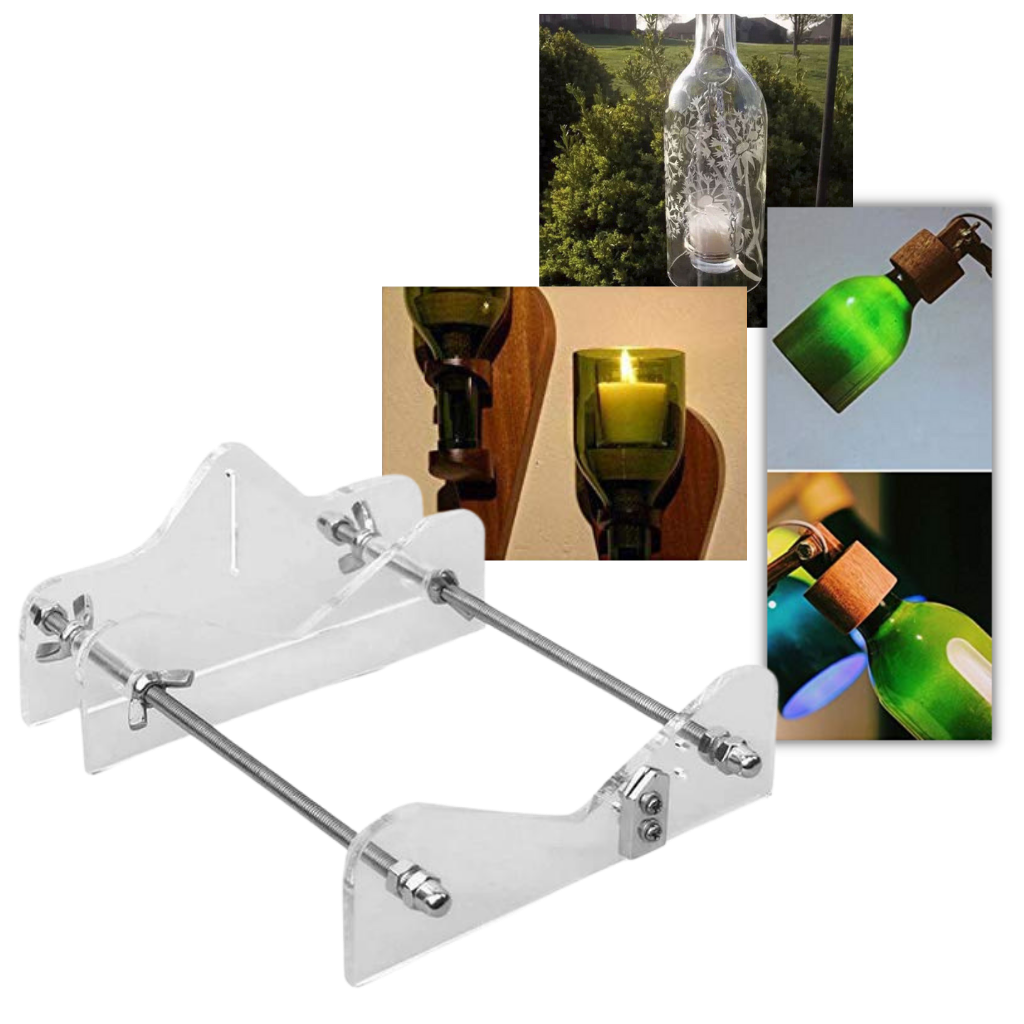 Ferramenta de corte de garrafas de vidro Carevas para DIY, com lâmina afiada para cortar garrafas de vidro com precisão.