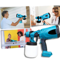 Pistola de pintura sem fio Carevas de alta pressão, ferramenta de pintura portátil com conectores e bateria de 2000mAh.