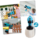 Pistolet à peinture sem fio Carevas de alta pressão, ferramenta de pintura portátil com conectores e bateria de 2000mAh.