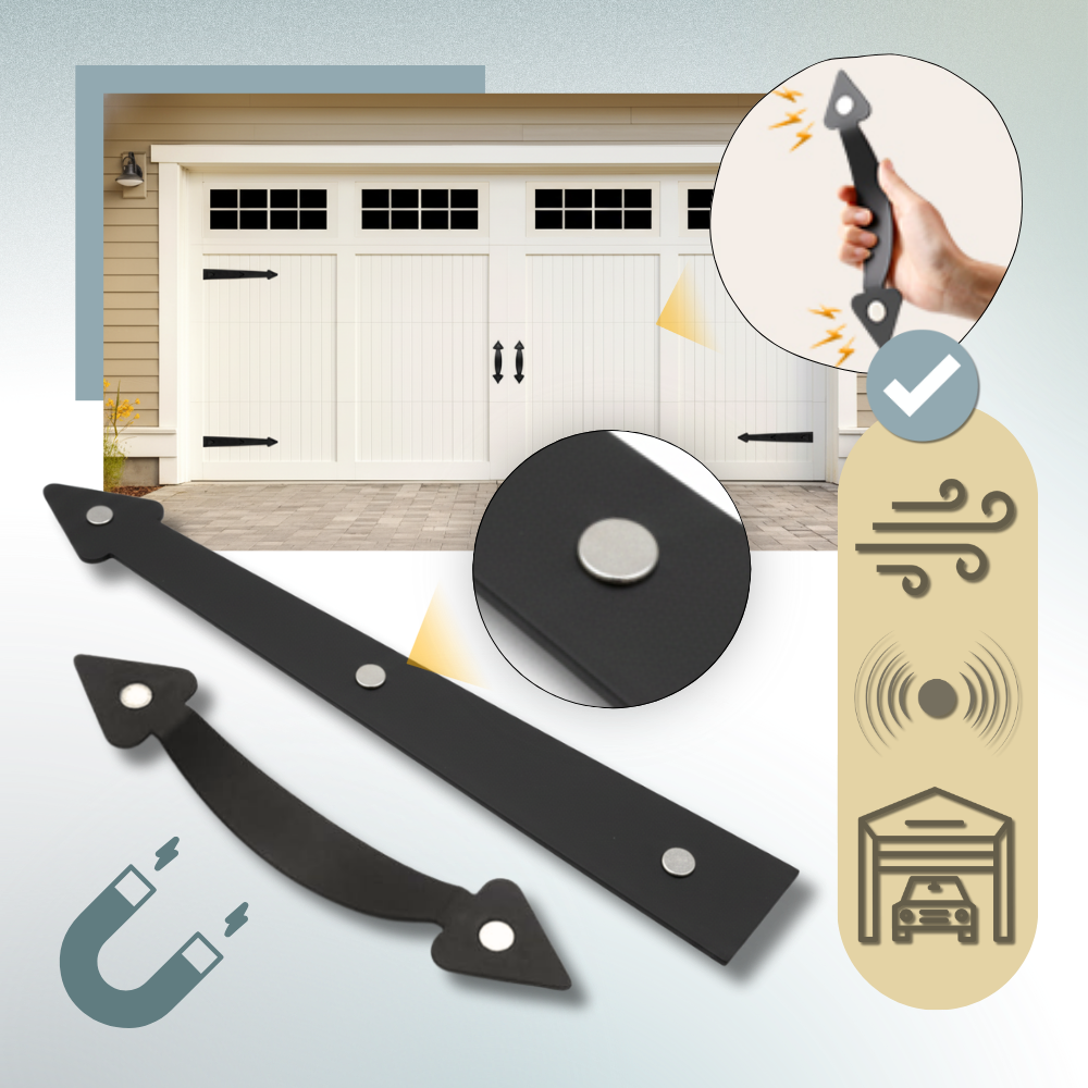 Kit decorativo magnético para portas de garagem, componente de quincailleria da marca Carlendan, para instalação fácil.