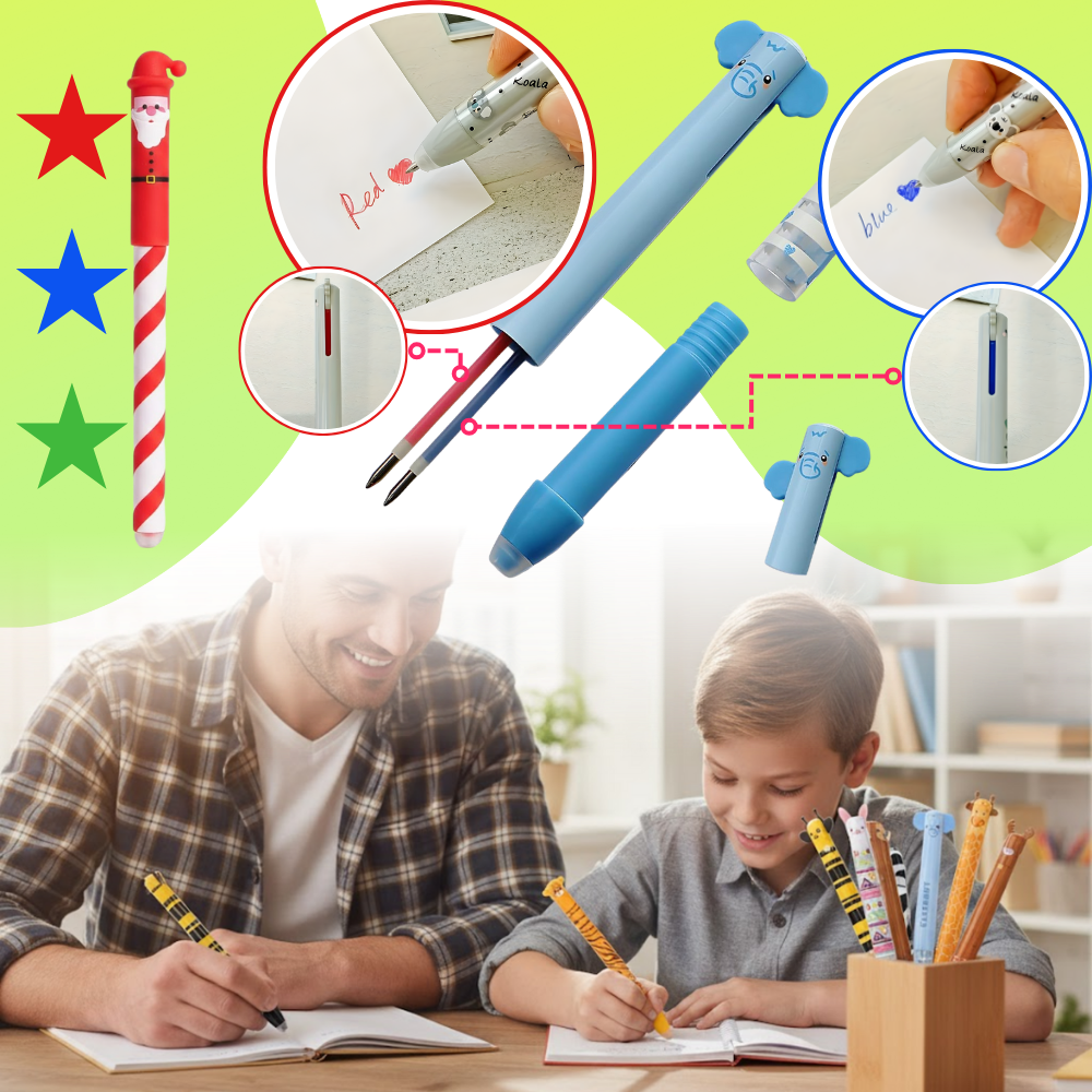 Canetas gel apagáveis Legami com tinta termossensível, desenho divertido em tema festivo e capacidade de apagar facilmente.