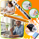 Canetas gel apagáveis Legami com tinta termossensível, design divertido de festa e cores vibrantes para escrita e desenho.